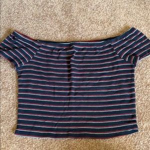 Off the shoulder crop top